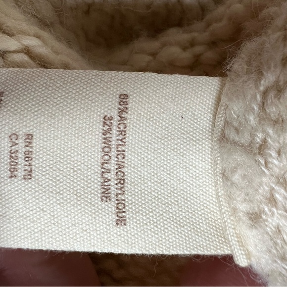 Free People Cable Knit Cream Button up Cardigan - Picture 5 of 5